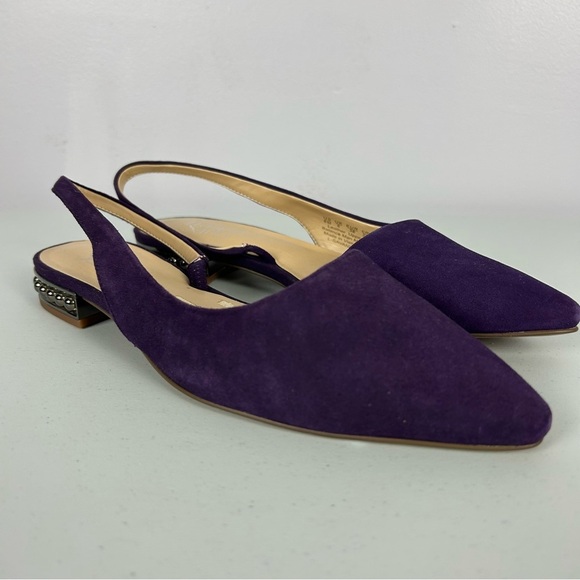 Franco Sarto Savanne Upper Leather Slingback Pointed Toe Shoes Size 8 - Picture 1 of 8